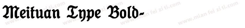 Meituan Type Bold字体转换